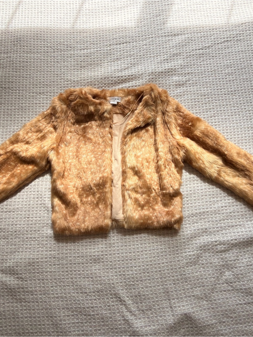 Noize Girls Faux Fur Jacket in Honey Brown